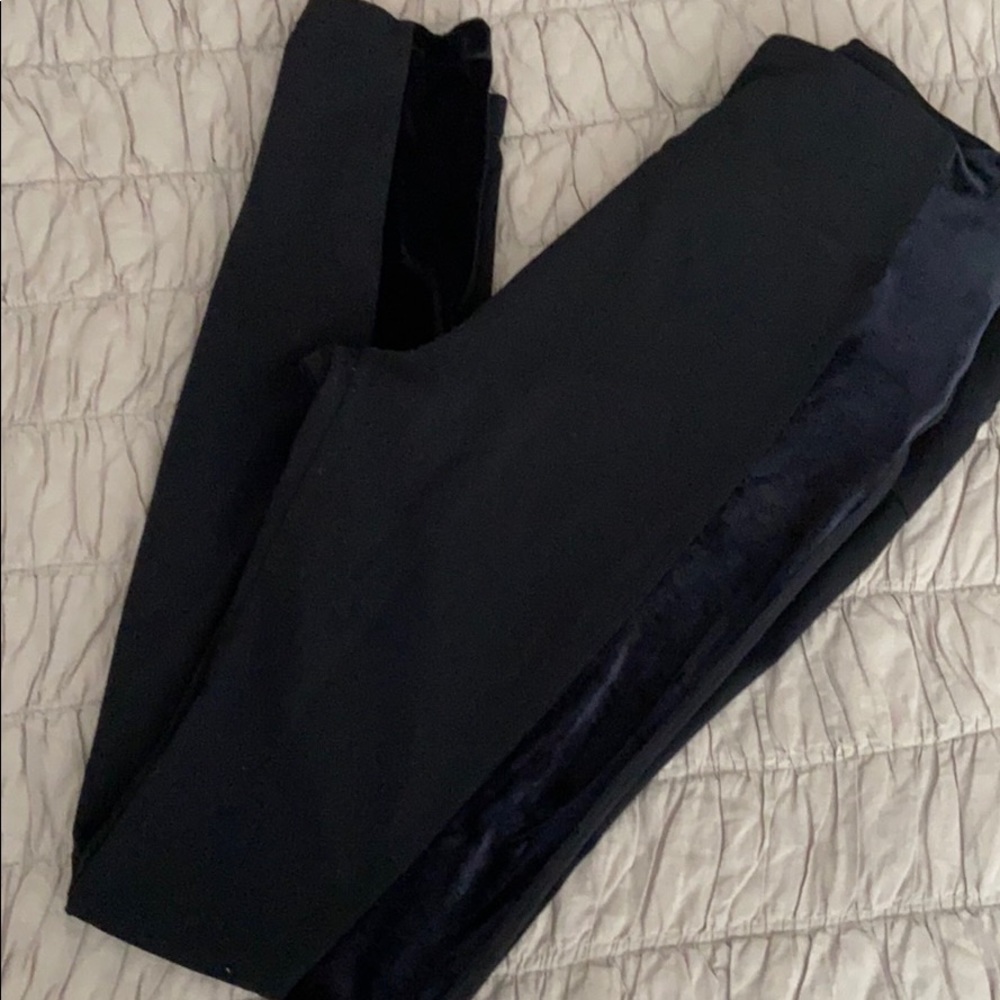 Athleta Metro Tux Velvet Stripe Leggings